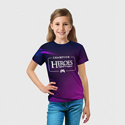 Футболка детская Heroes of Might and Magic gaming champion: рамка с, цвет: 3D-принт — фото 2