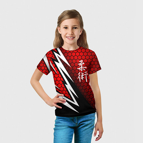 Детская футболка Джиу - Джитсу : Красная броня / 3D-принт – фото 5
