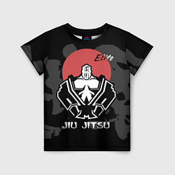 Футболка детская Jiu-Jitsu red sun logo, цвет: 3D-принт