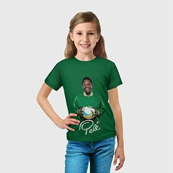 Футболка детская Пеле PELE легенда футбола, цвет: 3D-принт — фото 2