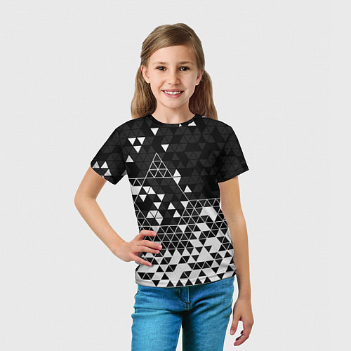 Детская футболка Геометрические грани / 3D-принт – фото 5