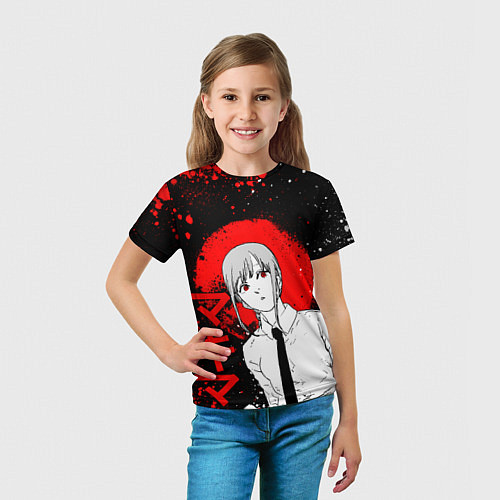 Детская футболка Человек-бензопила - манга - Макима / 3D-принт – фото 5