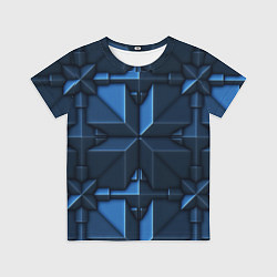 Футболка детская Синяя объёмная броня киборга, цвет: 3D-принт