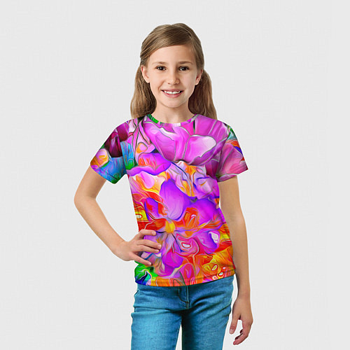 Детская футболка Flower Illusion / 3D-принт – фото 5