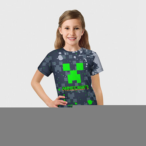 Детская футболка Minecraft - краска / 3D-принт – фото 5