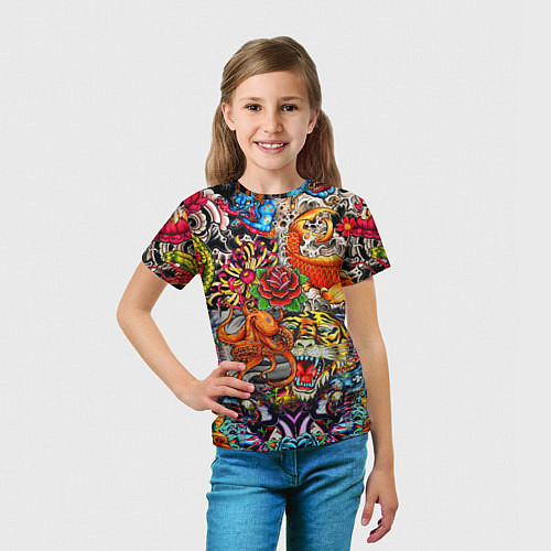 Детская футболка Красочная иллюстрация / 3D-принт – фото 5