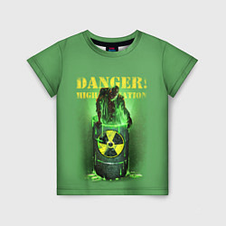 Футболка детская Мутант - Опасность: высокая радиация!, цвет: 3D-принт