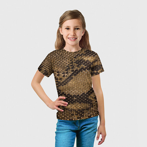 Детская футболка Кожа питона - fashion 2028 / 3D-принт – фото 5