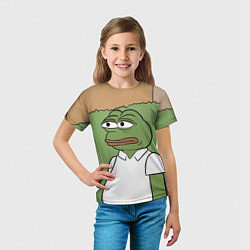 Футболка детская Pepe Gomer прячется в кусты, цвет: 3D-принт — фото 2