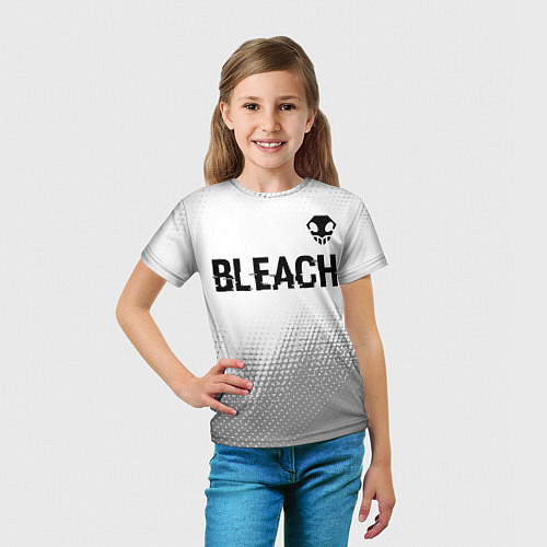 Детская футболка Bleach glitch на светлом фоне: символ сверху / 3D-принт – фото 5