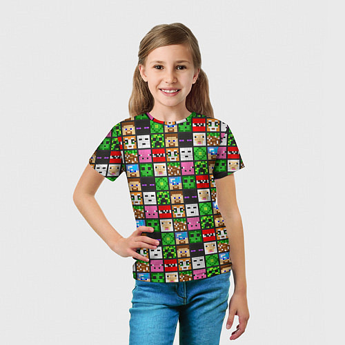 Детская футболка Minecraft - characters / 3D-принт – фото 5