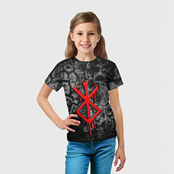 Футболка детская Berserk smudges, цвет: 3D-принт — фото 2