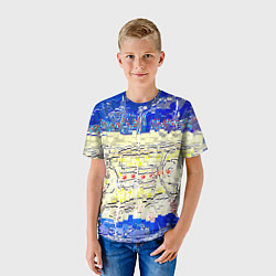 Футболка детская Абстрактные фигуры, узоры, цвет: 3D-принт — фото 2