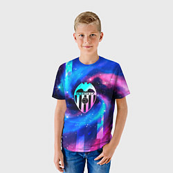 Футболка детская Valencia неоновый космос, цвет: 3D-принт — фото 2