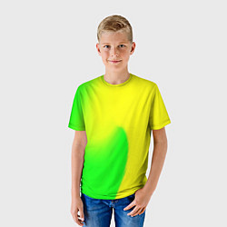 Футболка детская Салатовый, цвет: 3D-принт — фото 2