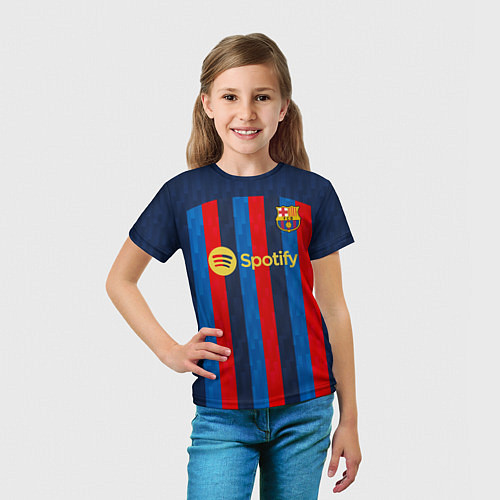 Детская футболка Фати Барселона форма 20222023 / 3D-принт – фото 5
