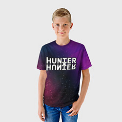 Футболка детская Hunter x Hunter gradient space, цвет: 3D-принт — фото 2