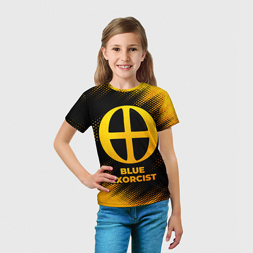 Детская футболка Blue Exorcist - gold gradient / 3D-принт – фото 5