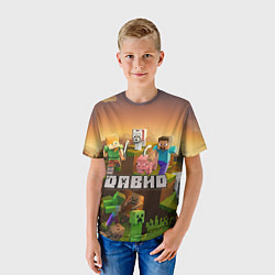 Футболка детская Давид Minecraft, цвет: 3D-принт — фото 2