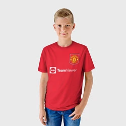 Футболка детская Каземиро Манчестер Юнайтед форма 20222023, цвет: 3D-принт — фото 2