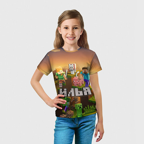 Детская футболка Илья Minecraft / 3D-принт – фото 5