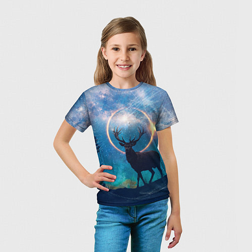 Детская футболка Мистический олень / 3D-принт – фото 5
