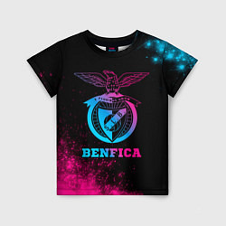 Футболка детская Benfica - neon gradient, цвет: 3D-принт