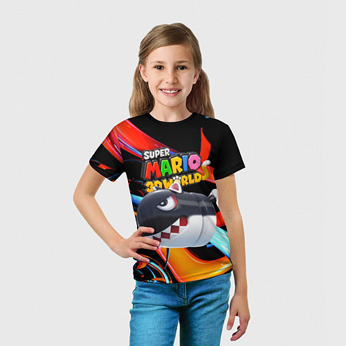 Детская футболка Cat Bullet Bill - Super mario 3D World - Nintendo / 3D-принт – фото 5