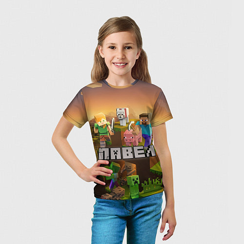 Детская футболка Павел Minecraft / 3D-принт – фото 5