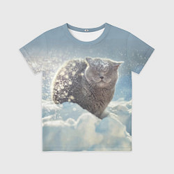 Футболка детская Кот встречает Новый Год!, цвет: 3D-принт