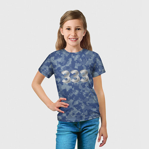 Детская футболка Армейский камуфляж 333 / 3D-принт – фото 5