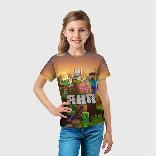 Детская футболка Яна Minecraft / 3D-принт – фото 5
