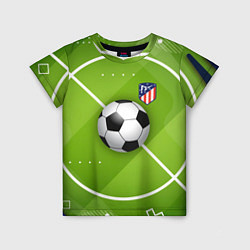 Футболка детская Atletico madrid Мяч, цвет: 3D-принт