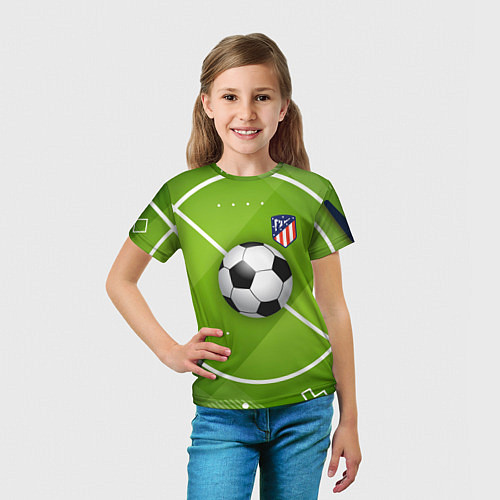 Детская футболка Atletico madrid Мяч / 3D-принт – фото 5