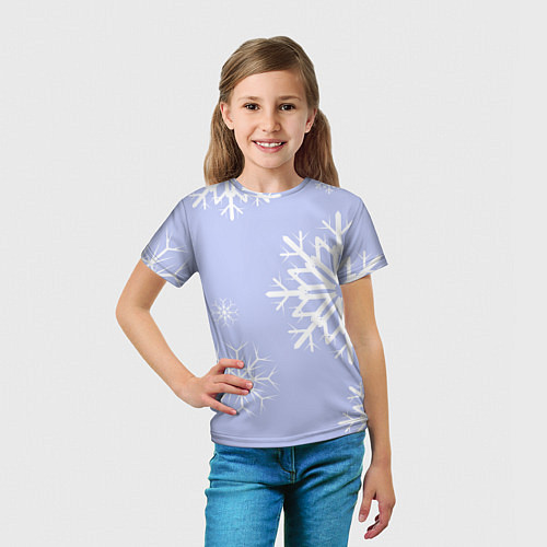Детская футболка Снежинок узоры / 3D-принт – фото 5