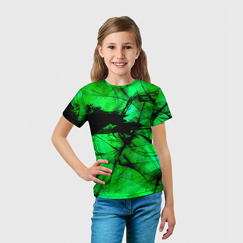 Детская футболка Зеленый фантом / 3D-принт – фото 5