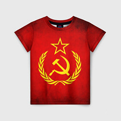 Футболка детская СССР - старый флаг, цвет: 3D-принт