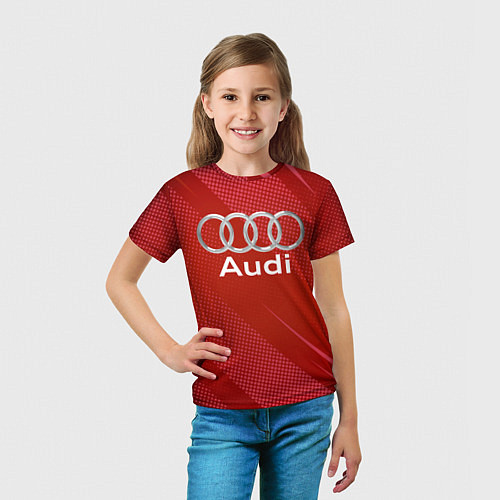 Детская футболка Audi abstraction / 3D-принт – фото 5