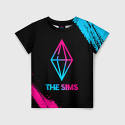 Футболка детская The Sims - neon gradient, цвет: 3D-принт