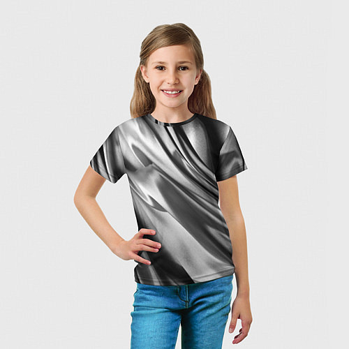 Детская футболка Объёмный сатин - текстура / 3D-принт – фото 5