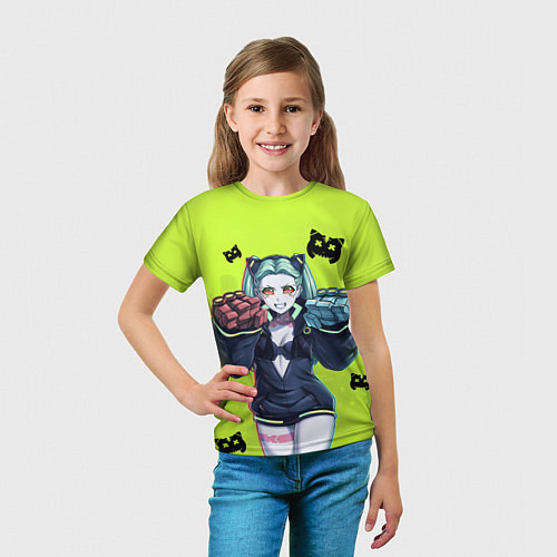 Детская футболка Ребекка из аниме Cyberpunk Edgerunners / 3D-принт – фото 5