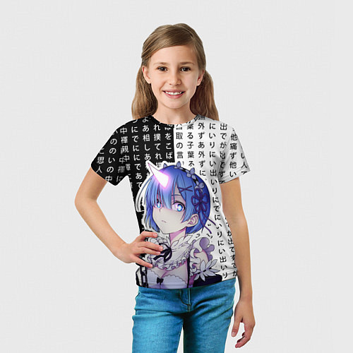 Детская футболка Рем - одержимая как демон / 3D-принт – фото 5