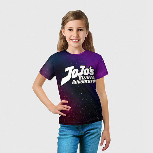 Детская футболка JoJo Bizarre Adventure gradient space / 3D-принт – фото 5