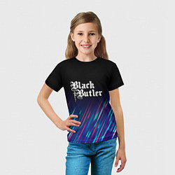 Футболка детская Black Butler stream, цвет: 3D-принт — фото 2