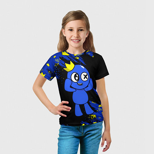 Детская футболка Радужные друзья Синий / 3D-принт – фото 5