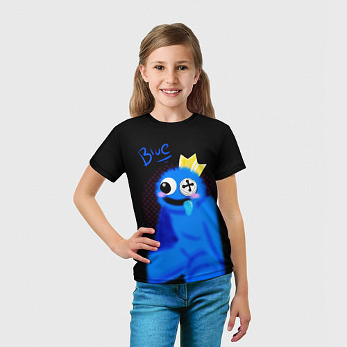 Детская футболка Blue - Rainbow Friends / 3D-принт – фото 5