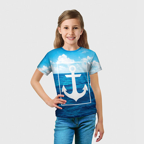 Детская футболка Anchor - marine theme / 3D-принт – фото 5
