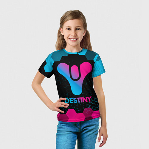 Детская футболка Destiny - neon gradient / 3D-принт – фото 5