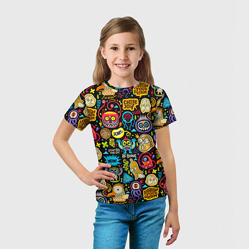 Детская футболка Паттерн с монстриками / 3D-принт – фото 5