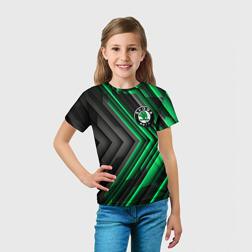 Детская футболка Skoda строгий стиль / 3D-принт – фото 5